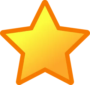 Golden Star Vector Graphic
