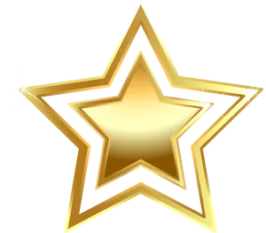 Golden Star Vector Illustration PNG