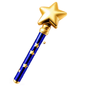 Golden Star Wand Png 06132024 PNG image