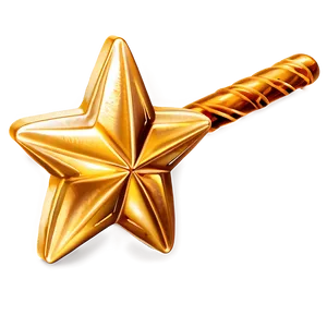 Golden Star Wand Png Ewa PNG image