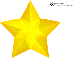 Golden Star3 D Graphic PNG image