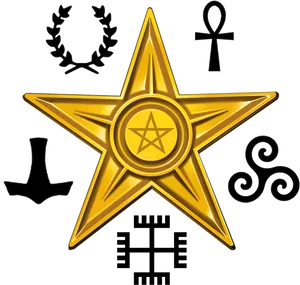 Golden Starand Symbols Graphic