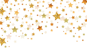 Golden Stars Falling Pattern PNG image