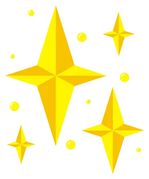 Golden Stars Illustration PNG image