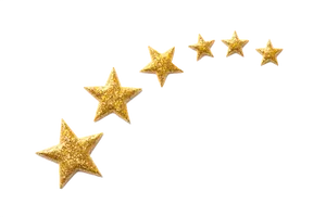 Golden Stars Scatteredon Grey Background PNG image