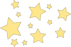 Golden Stars Scatteredon Teal Background PNG image