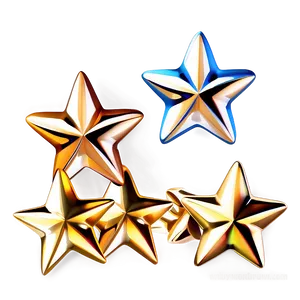 Golden Stars Transparent PNG 05252024