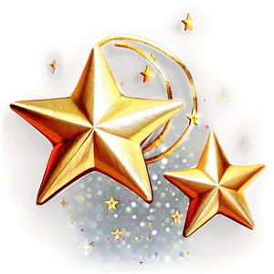 Golden Stars Transparent PNG 11