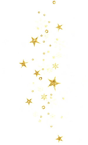 Golden Starsand Snowflakes Pattern PNG image