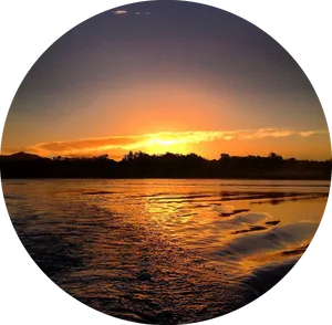 Golden Sunset Reflections.jpg PNG image