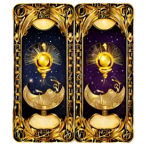 Golden Tarot Cards Png 81 PNG image