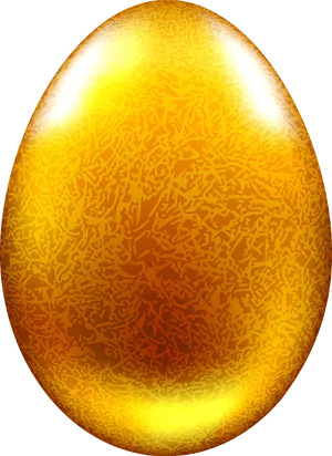 Golden Textured Egg Illustration PNG image