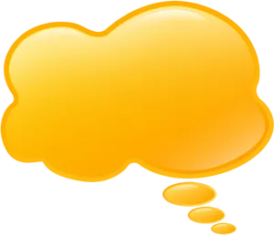 Golden Thought Bubble Graphic PNG image