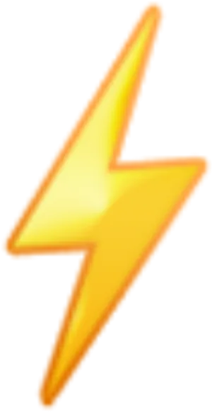 Golden Thunderbolt Icon PNG