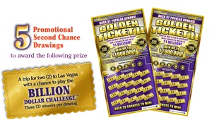 Golden Ticket Lottery Promotion PNG image