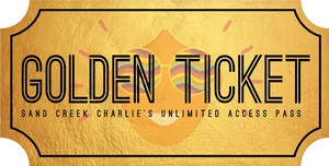 Golden Ticket Unlimited Access Pass PNG image