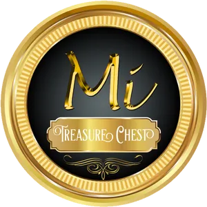 Golden Treasure Chest Logo PNG image
