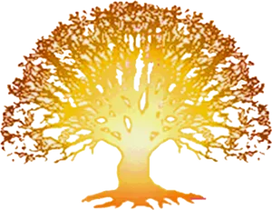 Golden Tree Graphic Design PNG