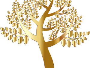 Golden Tree Graphicon Teal Background PNG