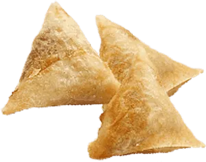 Golden Triangular Samosas PNG image