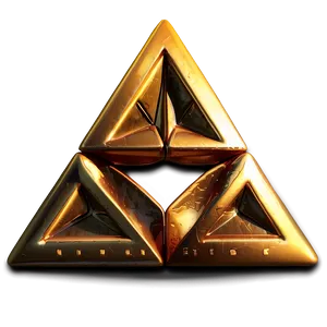 Golden Triforce Icon PNG 05242024