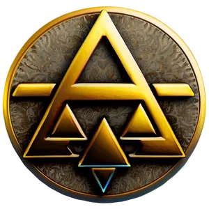 Golden Triforce Icon PNG Dws77
