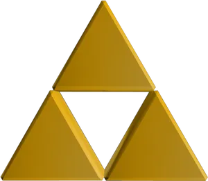 Golden Triforce Symbol.png PNG image