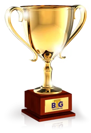 Golden Trophy Award PNG image