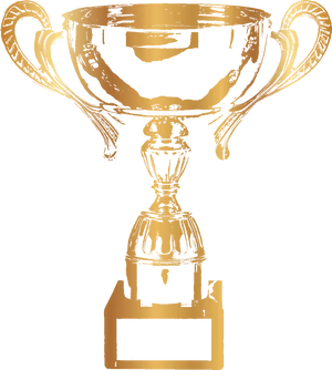 Golden Trophy Illustration PNG image