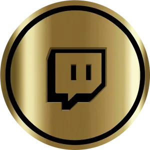 Golden Twitch Logo PNG image