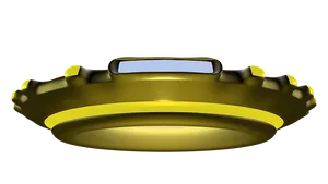 Golden U F O_ Render