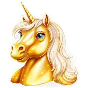 Golden Unicorn Clipart PNG Xgs87 PNG