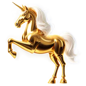 Golden Unicorn PNG 05032024