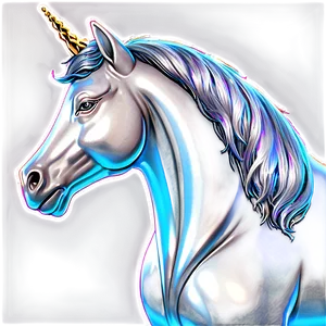 Golden Unicorn PNG Cct17