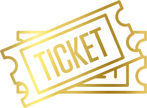 Golden V I P Ticket Design PNG image