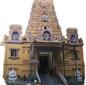Golden Venkateswara Temple Architecture PNG image