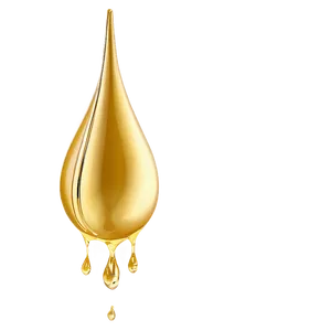 Golden Water Drop PNG 06272024