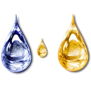 Golden Water Drop PNG Ywo