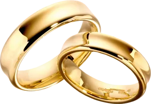 Golden Wedding Rings Clipart.png PNG