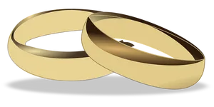 Golden Wedding Rings Graphic