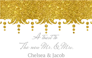 Golden Wedding Toast Invitation