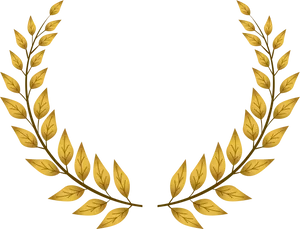 Golden Wheat Vector Laurel Wreath PNG image