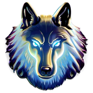 Golden Wolf Emblem PNG 22