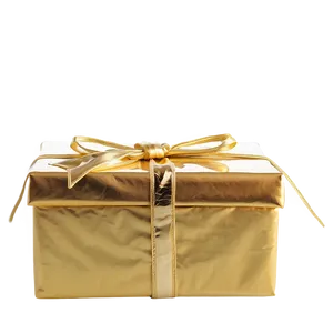 Golden Wrapped Gift PNG 05242024