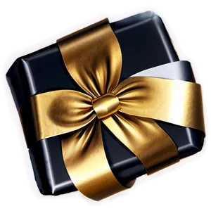 Golden Wrapped Gift PNG 05242024