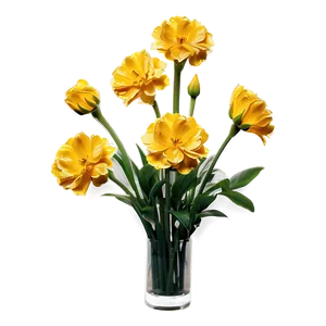Golden Yellow Flowers PNG Qbu63 PNG