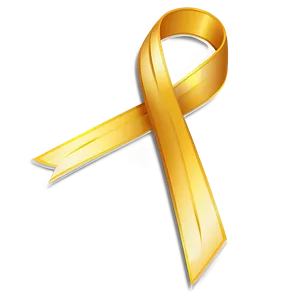 Golden Yellow Ribbon Clipart Png 06262024 PNG image