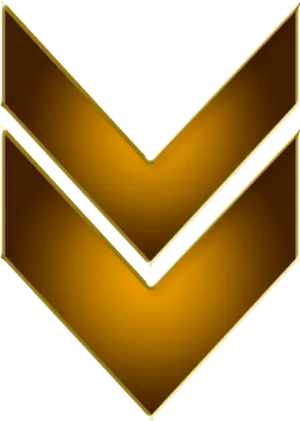 Golden3 D Down Arrow PNG image