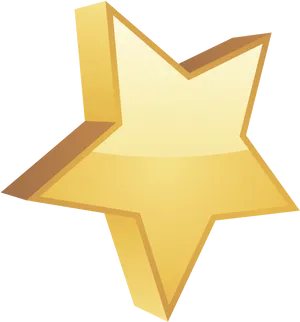 Golden3 D Star Graphic PNG image