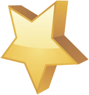 Golden3 D Star Graphic PNG image